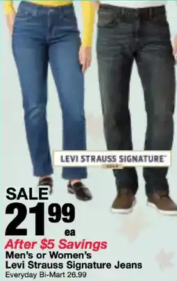 Bi-Mart Levi Strauss Signature Jeans offer