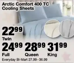 Bi-Mart Arctic Comfort cooling sheets offer