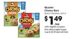 Kroger Quaker chewy bars offer