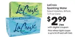 Kroger LaCroix Sparkling Water offer