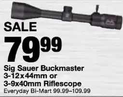 Bi-Mart Sig Sauer Buckmaster Riflescope offer