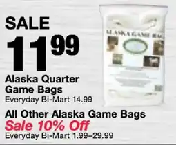 Bi-Mart Alaska Quarter Game Bags offer