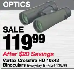 Bi-Mart Vortex Crossfire HD Binoculars offer