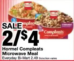 Bi-Mart Hormel Compleats Microwave Meal offer