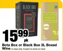 Bi-Mart Bota Box or Black Box Boxed Wine offer