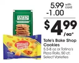 Kroger Tate's Bake Shop Cookies offer