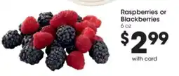 Kroger Raspberries or Blackberries offer