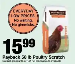 Bi-Mart Payback 50 lb Poultry Scratch offer