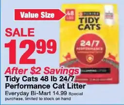 Bi-Mart Tidy Cats 24/7 Performance Cat Litter offer