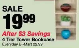 Bi-Mart Everyday Bi-Mart 4 Tier Tower Bookcase offer