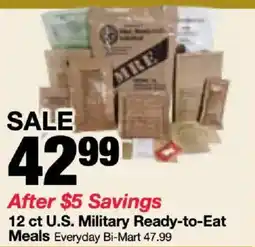Bi-Mart U.S. Military Ready-to-Eat Meals offer