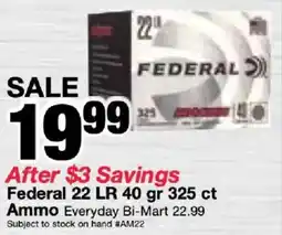 Bi-Mart Federal 22 lr ammo offer