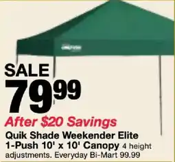 Bi-Mart Quik Shade Weekender Elite offer