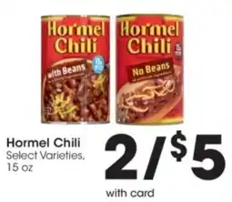Kroger Hormel chili offer