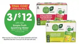 Kroger Simple Truth Sparkling Water offer