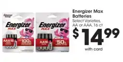 Kroger Energizer Max Batteries offer