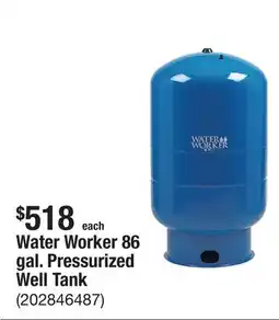 The Home Depot Water Worker 86 gal. Pressurized Well Tank offer