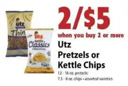 Festival Foods Utz Pretzels or Kettle Chips offer