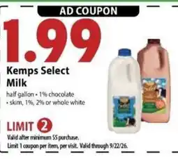 Festival Foods Kemps Select Milk offer