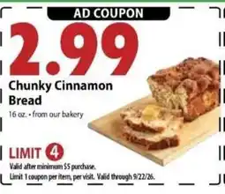 Festival Foods Chunky Cinnamon Bread offer