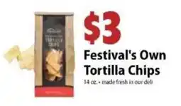 Festival Foods Festival's Own Tortilla Chips offer