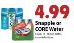 Festival Foods Snapple or CORE Water offer