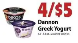Festival Foods Dannon Greek Yogurt offer