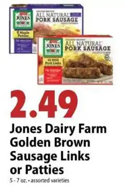 Festival Foods Jones Dairy Farm Golden Brown Sausage Links or Patties offer