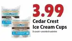 Festival Foods Cedar Crest Ice Cream Cups offer