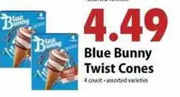 Festival Foods Blue Bunny Twist Cones offer