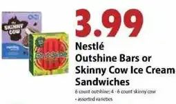 Festival Foods Nestlé Outshine Bars or Skinny Cow Ice Cream Sandwiches offer