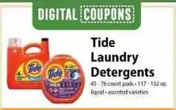 Festival Foods Tide laundry detergents offer