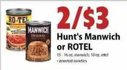 Festival Foods Hunt's Manwich or ROTEL offer