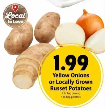 Yellow Onions or Locally Grown Russet Potatoes