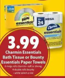 Festival Foods Charmin Essentials Bath Tissue or Bounty Essentials Paper Towels offer