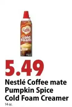 Festival Foods Nestlé Coffee mate Pumpkin Spice Cold Foam Creamer offer