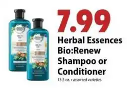 Festival Foods Herbal Essences Bio:Renew Shampoo or Conditioner offer