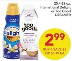 Pete's Fresh Market International Delight or Too Good Creamer offer