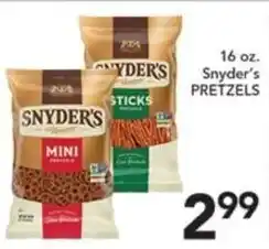 Pete's Fresh Market Snyder's pretzels offer