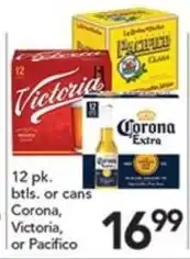 Pete's Fresh Market Corona, Victoria, or Pacifico offer