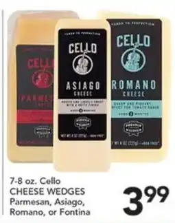Pete's Fresh Market Cello cheese wedges offer