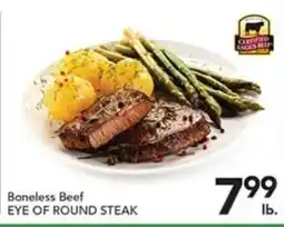 Pete's Fresh Market Boneless Beef Eye Of Round Steak offer