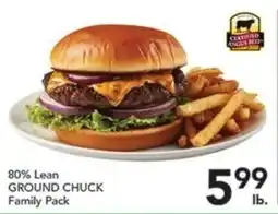 Pete's Fresh Market Certified Angus Beef 80% Lean Ground Chuck Family Pack offer