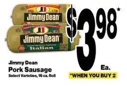 Super Saver Jimmy Dean Pork Sausage offer