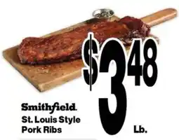 Super Saver Smithfield St. Louis Style Pork Ribs offer