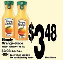 Super Saver Simply Orange Juice offer