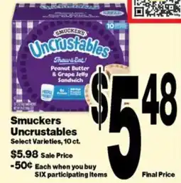 Super Saver Smuckers Uncrustables offer