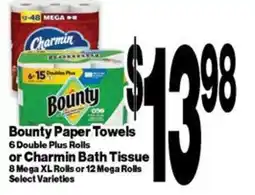 Super Saver Bounty Paper Towels or Charmin Bath Tissue offer