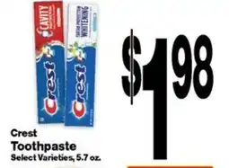 Super Saver Crest toothpaste offer