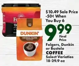Sullivan's Foods Dunkin Original Blend Coffee offer